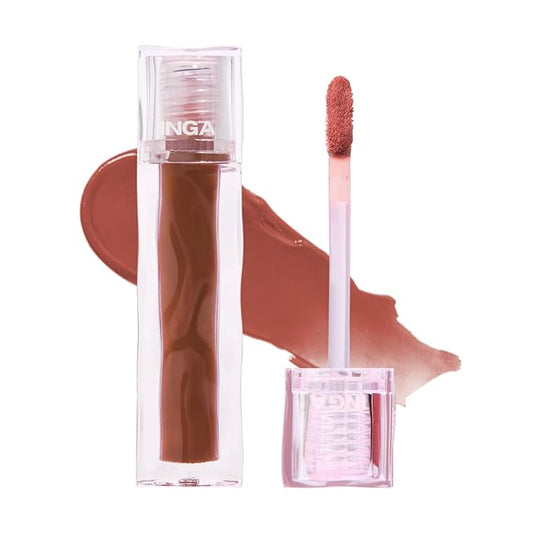 INGA Blurring Velvet Matte Lip Tint - Soft-Blur Matte Finish, Waterproof, Transfer-Proof, Long-Lasting Lip Stain, Lightweight Buildable Color with Hydrating Comfort (Vintage Brick)