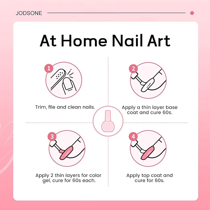 JODSONE Pink Oyster Gel Nail Polish 10ml Soak Off LED Gel Polish Dusty Roses Nail Color Salon Quality Vegan & Cruelty-Free Low Odor Need U V Lamp Curing