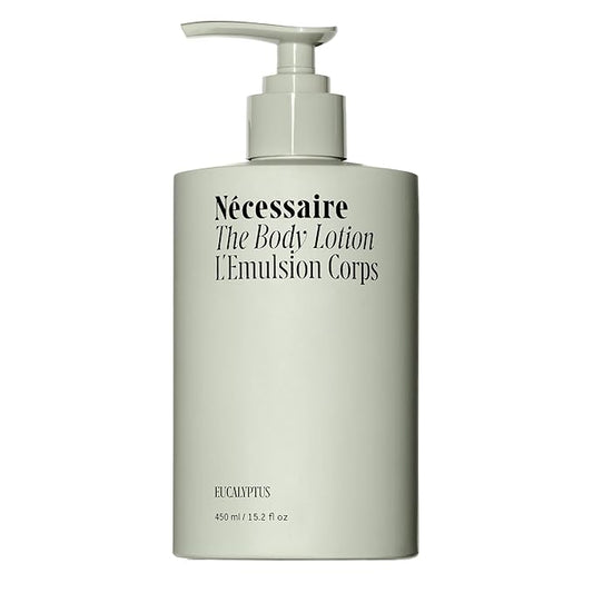Nécessaire The Body Lotion Eucalyptus – Multi-Peptide - Firming Body Lotion for Women + Men. 2.5% Niacinamide. Non-Comedogenic Lotion for Sensitive Skin – 450ml/15.2 fl oz