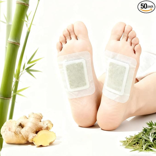 Lymph Care Foot Pads 50pads – Deep Cleansing Foot Pads with Ginger Oil for Relieve Stress, Improve Sleep, Help Lymphatic Drainage and Deep Cleansing