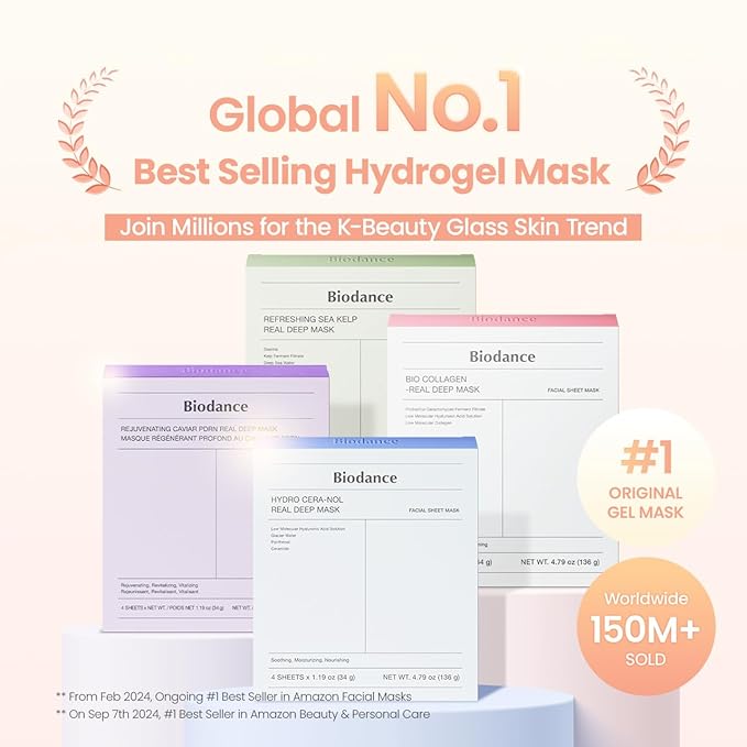 BIODANCE Barrier Rescue Duo: Caviar PDRN & Ceramide Panthenol Real Deep Overnight Gel Mask for Hydrating Plumping for Glass Skin, Korean Skin Care, Gifts for women, Skin Care Set