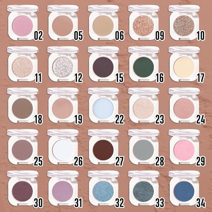 Light Brown Single Matte Eyeshadow Makeup, Neutral Powde Eye Shadow for Women, Rosy Brown Eyeshadow Palette Pigmented Waterproof, sombras para ojos, Lightweight Blendable, Girls Christmas Gift