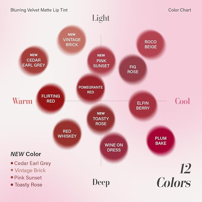 INGA Blurring Velvet Matte Lip Tint - Soft-Blur Matte Finish, Waterproof, Transfer-Proof, Long-Lasting Lip Stain, Lightweight Buildable Color with Hydrating Comfort (PLUM BAKE)