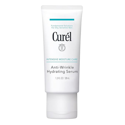 Curel Japanese Skin Care, Anti-Wrinkle Hydrating Serum, Lightweight Serum, Fragrance Free & Colorant Free, For Sensitive Skin, 1.3 Oz