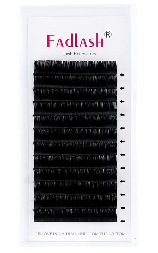 Lash Extensions FADLASH Eyelash Extensions D Curl 0.20mm 14mm Premium Silk Classic Eyelash Extensions Supplies (0.20-D,14mm)