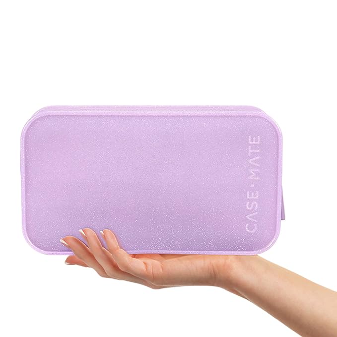 Case-Mate Jelly Makeup Bag - Waterproof Travel Makeup & Toiletry Bag - Cosmetic Make Up Organizer/Case for Women - Small Zipper Pouch for Hair Accessories and Daily Essentials - Stardust Twinkle