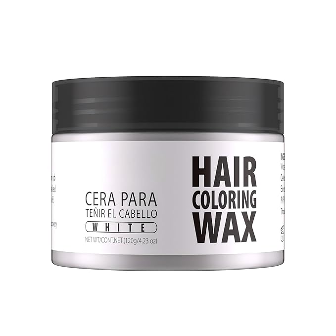 Gowwim Hair Wax Color, Temporary Hair Dye Color Wax Natural Hold & Non - Greasy for Women & Men 4.23 Oz White