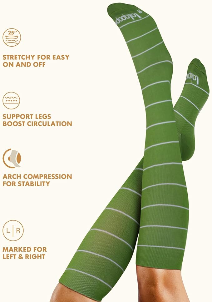 Lalapapa Cute Compression Socks for Women - 3 Pairs 20-30 mmHg Graduated Support Lightweight for Daily Wear Travel Nurse