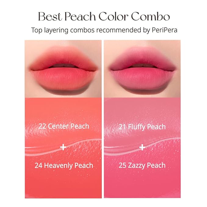 Peripera Ink Airy Velvet Lip Tint | High-Pigmentation, Lightweight, Soft, Moisturizing (021 AIRY PEACH)