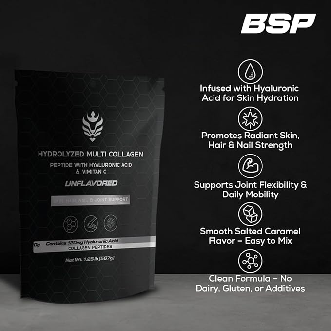 Benavidez Collagen Peptides – Unflavored | 20g Hydrolyzed Protein Powder with Hyaluronic Acid | Skin, Hair, Nails & Joint Support | Grass-Fed, Keto & Paleo Friendly | 1.25 lb (567g)