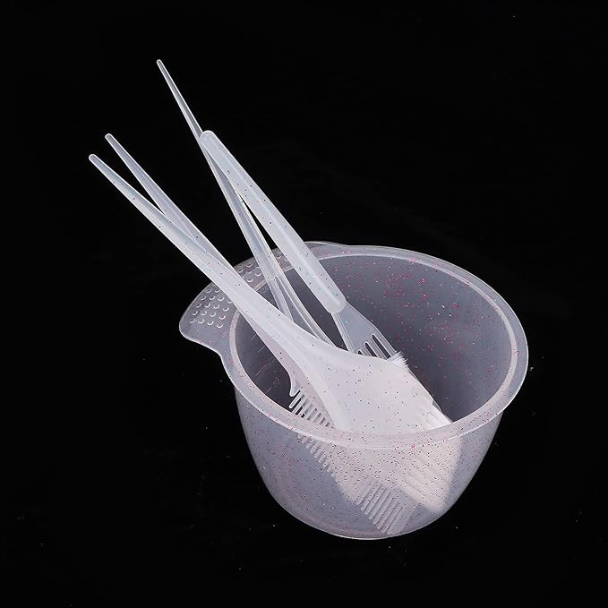 Ymiko Hair Bleach Kit, Professional Hair Dye Coloring Kit with Coloring Comb for Home and Salon Use (Transparent)