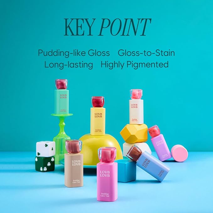 Pudding Glow Korean Lip Tint | Natural Lip Stain | Gloss to Stain | Long-Lasting & Non-Sticky | Lightweight Lip Tint | 0.14 oz. (06 COCO HAZEL)