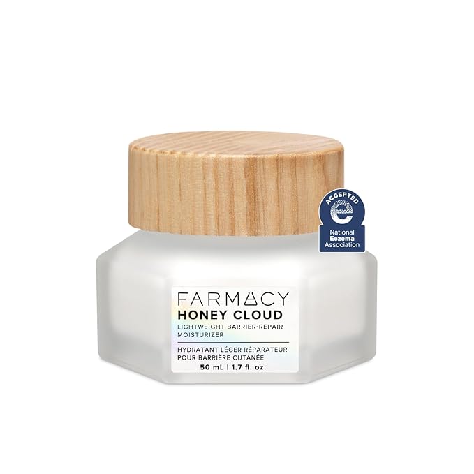 Farmacy Honey Cloud Lightweight Face Moisturizer - Hydrating Face Lotion Infused with Hyaluronic Acid, Peptides & Chamomile - Daily Facial Moisturizer for Oily, Sensitive, or Combination Skin (50ml)