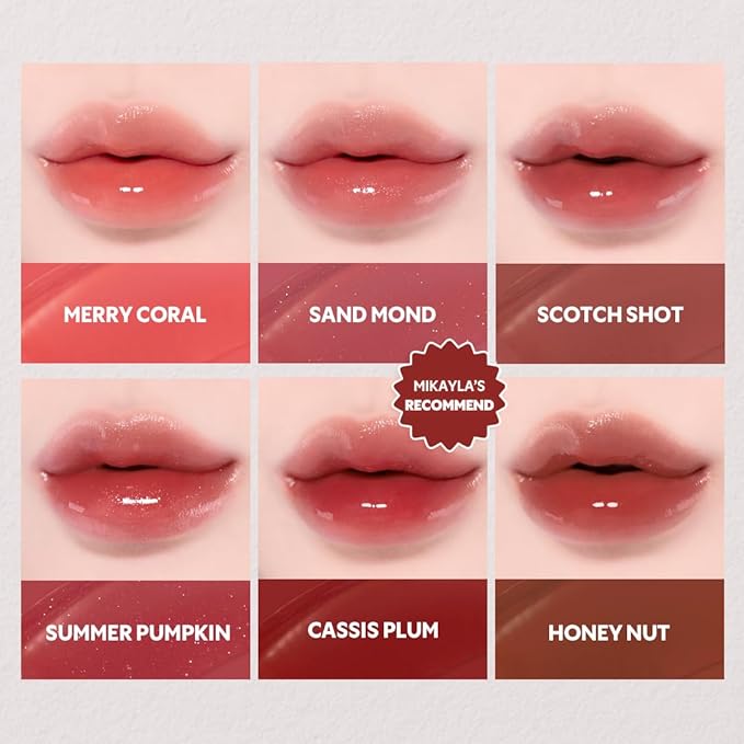 TIRTIR [*Mini Size Waterism Tinted Lip Gloss #14 Rose Bell, 0.06 Fl Oz – Kiss Ready Lipgloss, 12H Long Lasting Non Sticky Natural Tinted Glow Korean Multiuse Cheek and Lip Tint for Women gift