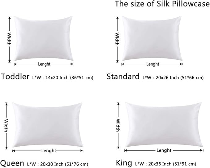 Mulberry Silk Pillowcases Set of 2, Hypoallergenic Satin Pillow Covers for Hair and Skin, with Hidden Zipper, Both Side 100% 19 Momme Silk (Fruit Green,King)