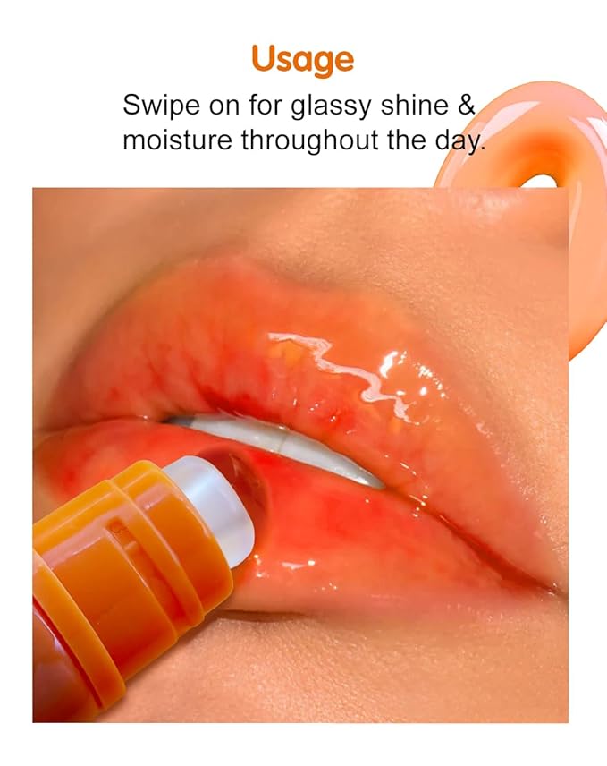 MOND'SUB Tinted Lip Serum,Moisturizing Lip Balm Gloss for Women,Lip Stain Long Lasting Waterproof,No Peel Off, Hydrating and Plumper Extreme,Stocking Stuffers,Pink Flan-Orange Jam