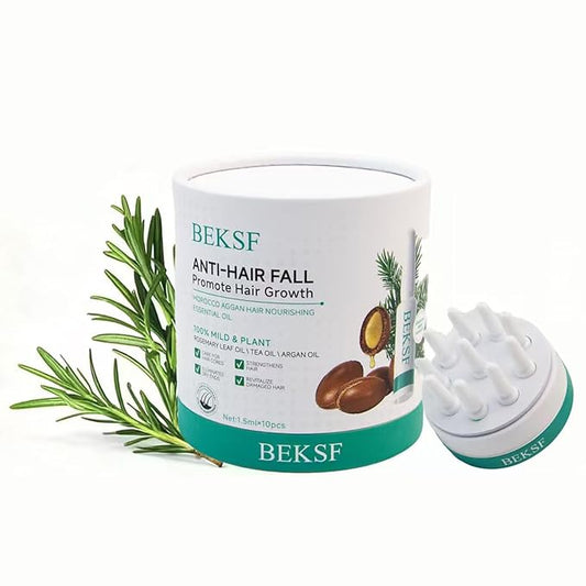 BEKSF Rosemary Hair Oil, a lightweight rosemary essential oil spray, suitable for all scalps and hair, free of parabens and sulfate surfactants, 15ml. (1, 10.5ml)