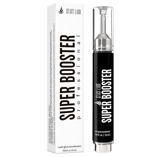 STACY LASH Super Booster for Eyelash Extensions / 0.50fl. oz. / 15ml / Eyelash Primer/Accelerated Lash Bond/Lash Extension Glue Activator/Professional Use/Lash Tech Supplies/for Low Humidity