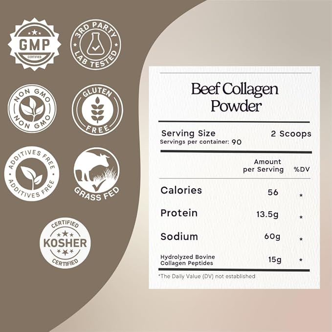 Zen Principle Grass-Fed Agglomerated Hydrolyzed Collagen Peptides 3 lb. Anti-Aging Protein Powder for Healthy Hair, Skin & Joints. Paleo and Keto Friendly, GMO and Gluten Free, Pasture-Raised Bovine.