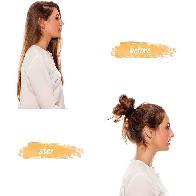 Thick Seamless Hair Ties, Hair Scrunchies Elastics Hair Bands Scrunchy Large Cotton Hair Tie Rope Ponytail Holders for Thick Heavy or Curly Hair Neutral Colors 20 PCS