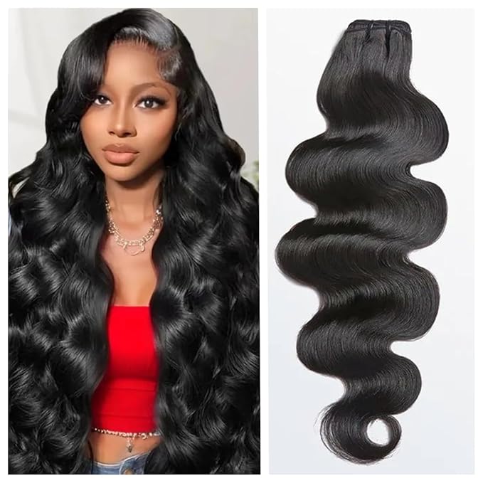 12A Body Wave Bundles Human Hair 18 Inch Human Hair Bundles 100% Unprocessed Brazilian Virgin Hair Extensions Quick Weave Natural Colour