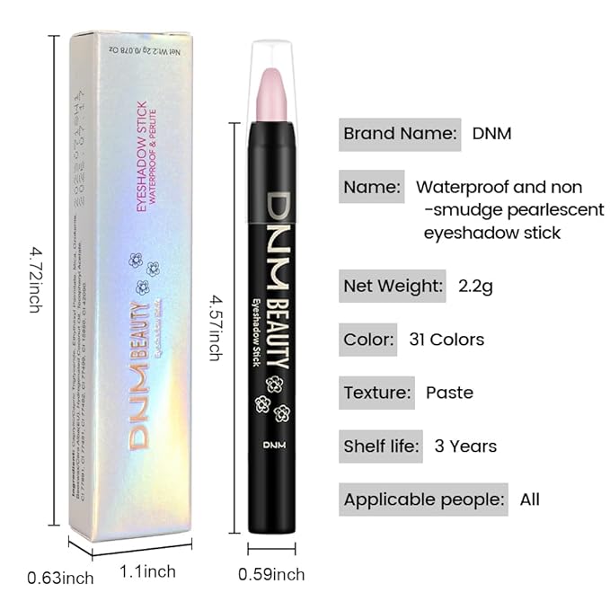 Baby Pink Matte Cream Eye Shadow Stick Makeup for Women, Baby Pink Matte Eyeliner Pencil Eyeshadow Brightener Stick for Eyes, Waterproof Eyeshadow Applicator Blendable sombras para ojos 65#