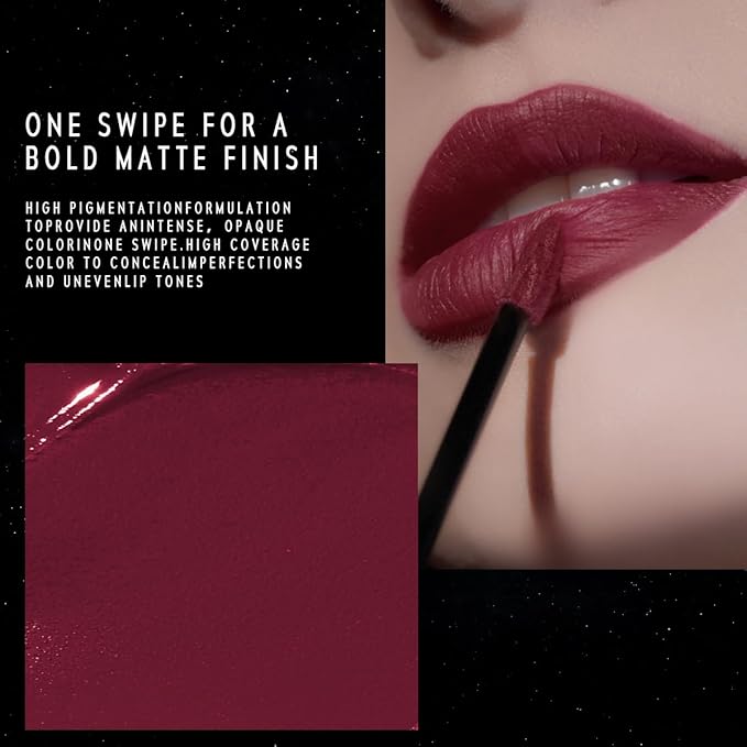 ETERNAL LIP MATTE-Long Lasting Lip Stain, Waterproof & Transferproof Lip Tint, Mask-friendly, Matte Finish Lipstick, Lightweight, High Coverage, Teen Girls Stocking Stuffers (07 ILLUSION)