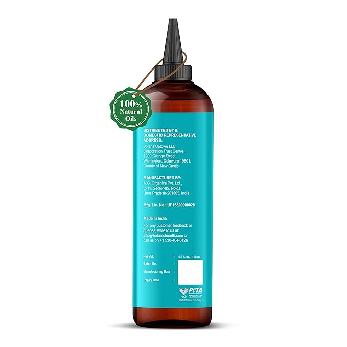 Botanic Hearth Hair Oil for Hair Growth & Hair Relaxer | Strengthening Dry, Frizzy, Damaged Hair & Scalp Treatment | Argan & Biotin Hair Oil – 6.7 Fl Oz