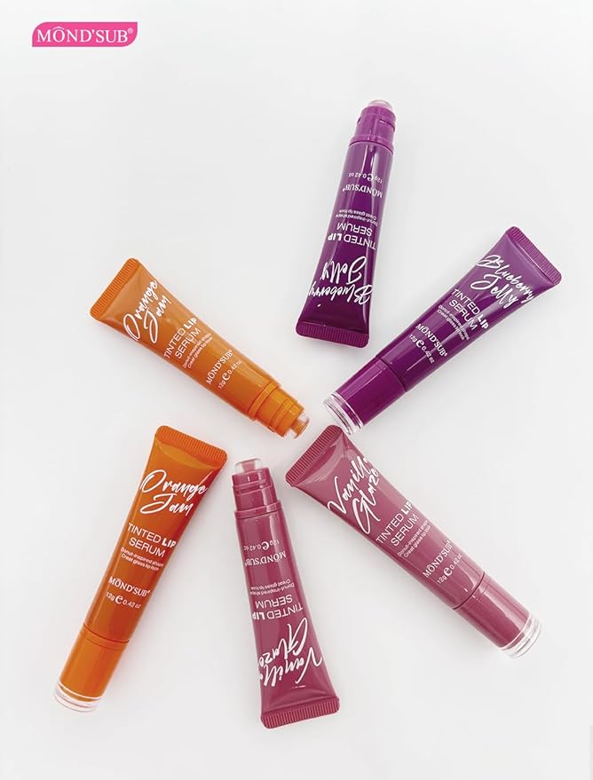 MOND'SUB Blueberry Jelly Tinted Lip Serum: Tinted Lip Balm & Lip Gloss for Women, Lip Oil-Infused Lip Balm Remedy