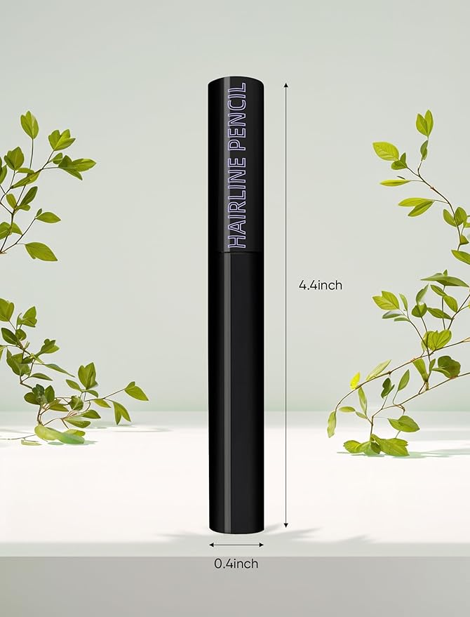 Hairline Shadow Powder Stick for Thinning Hair, Hair Color Fibers Root Touch Up Powder for Women & Men Root Cover Up Dye Scalp Concealer 0.04oz (Black) (Black, Regular Size)