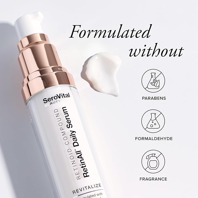 SeroVital Beauty RetinAll Daily Serum – Redefining Retinol – Retinoid Skin Serum – Anti Wrinkle Face Serum for Women, 1 oz