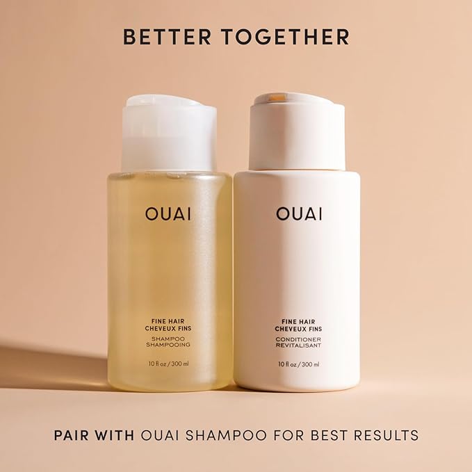 OUAI Fine Hair Conditioner Refill - Volumizing Conditioner Made with Keratin, Biotin and Chia Seed Oil - Adds Softness, Bounce and Volume - Free from Parabens, Sulfates, and Phthalates (32 Oz)