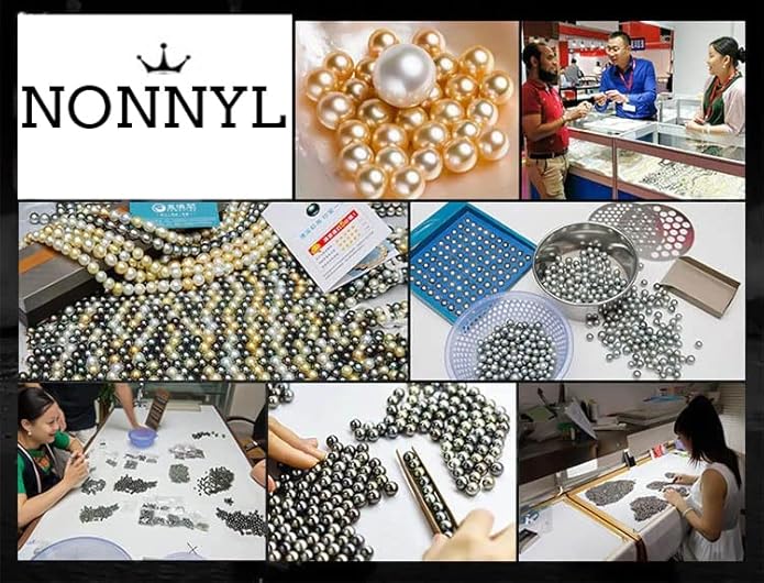 NONNYL Tahitian Black Pearl Necklace - Mom's Day Gifts for Women: Anniversary, Christmas, Birthday Jewelry