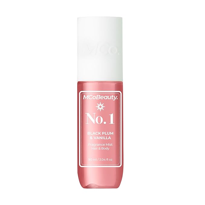 MCoBeauty - Fragrance Mist No.1 - Light Body Mist and Hair Perfume with Plum, Vanilla and Musk - Gifts for Women, Feminine Spray, Self Care Gifts for Women - 90ml Bottle