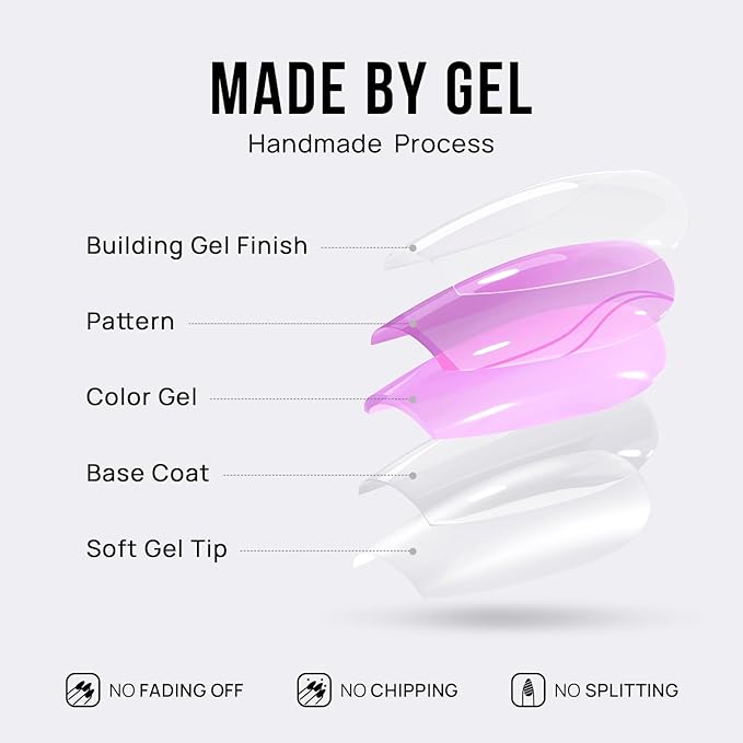 BTArtbox Press On Nails Short - Extra Short Almond French Tip Press On Nails Nude, Fake Nail with Nail Glue, Natural Reusable 32pcs Fake Nails Kit