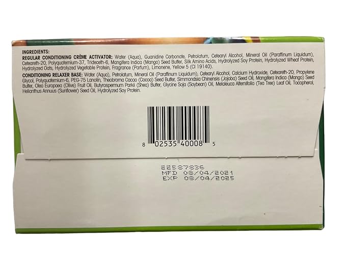 African Pride Olive Miracle Deep Conditioning No-Lye Relaxer - Regular Kit 8-Count