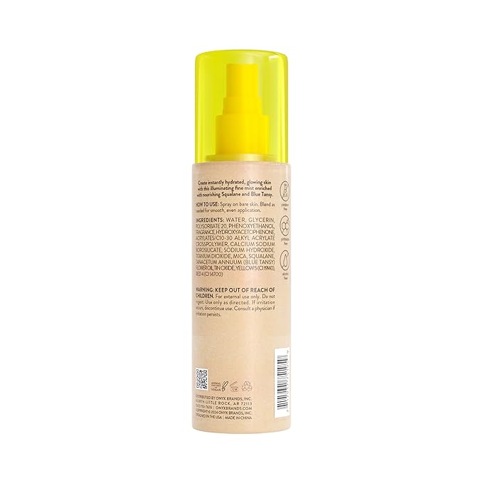 Onyx Professional Hydrating Shimmer Mist with Squalane & Blue Tansy, Sandalwood Vanilla, 6.5 fl oz, 2pk - Shimmer Hair and Body Mist Creates a Radiant Glow with Lightweight Moisture