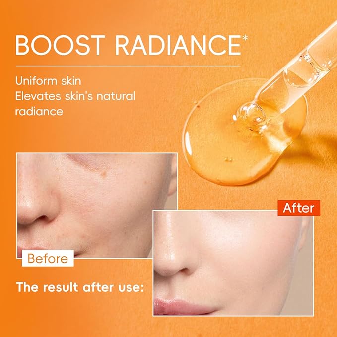 MSMEESUYA Vitamin C Serum for Face 2-Pack, Brightening Facial Serum with Hyaluronic Acid & Vitamin E, Helps Improve Dark Spots, Uneven Tone, Fine Lines & Wrinkles, 1 Fl Oz Each