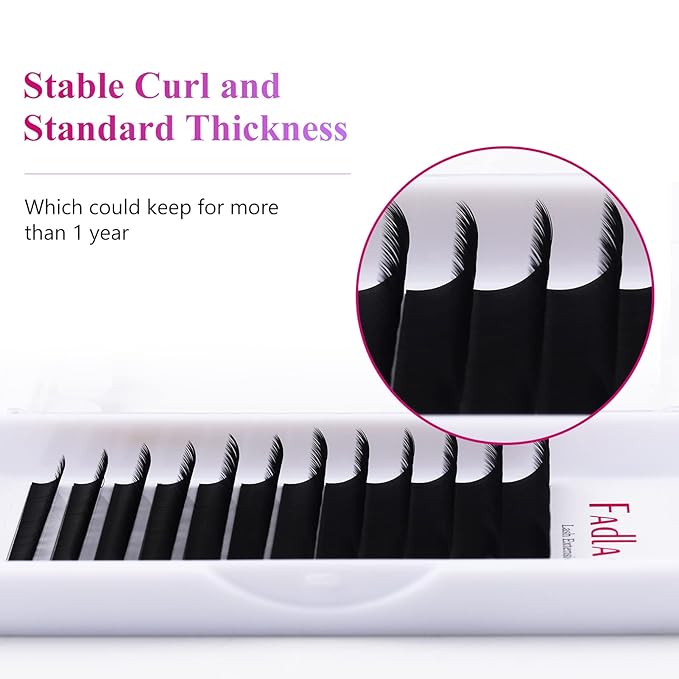 Eyelash Extension Supplies Classic Volume Lash Extensions Mixed Tray 0.05 B Curl 8-14mm Premium Silk Regular Volume Eyelash Extensions Soft Matte Black Salon Use.(0.05-B, 8-14mm Mix)