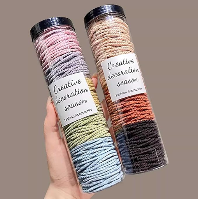 Elastic Hair Ties, Thick Seamless Hair Bands No Damage Soft Ponytail Holders Hair Accessories for Girls Women (C 200 Pieces,One Size)