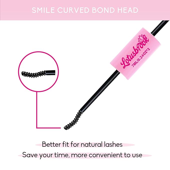 Lotusbrook 2-in-1 Lash Bond & Seal, Waterproof Long-Lasting Cluster Lash Glue, Sensitive Eye Friendly, Easy Apply & Remove