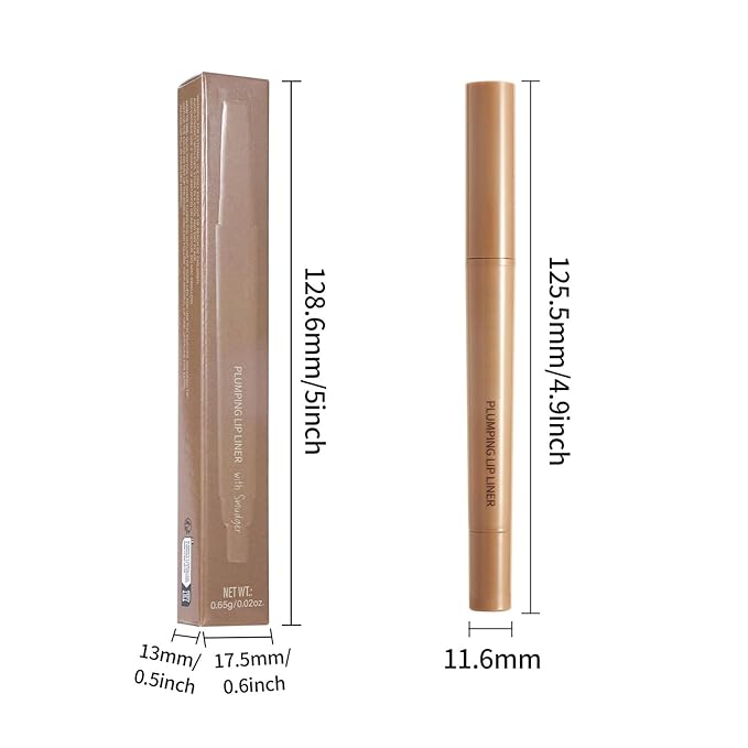 Lip Liner Pencil Matte Lipstick with Smudger, Waterproof Creamy Lip-tint Lipliner Formula for Defining & Sculpting Lips, Kiss-proof Lip-crayon for Natural Plump Lip Makeup (04 Brick Red)