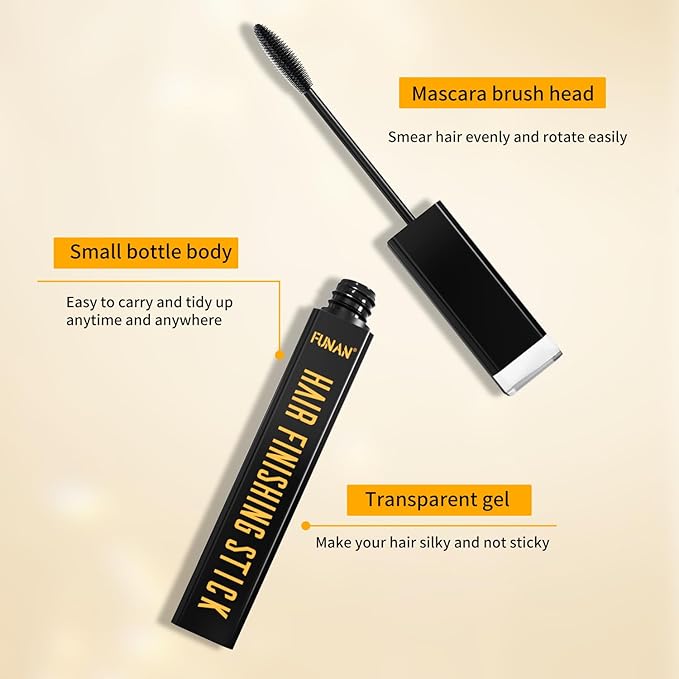 FUNAN Hair Finishing Stick 3 Pack for Small Broken Hair Cream, Naturally Refreshing, Non-Greasy and Non-Sticky
