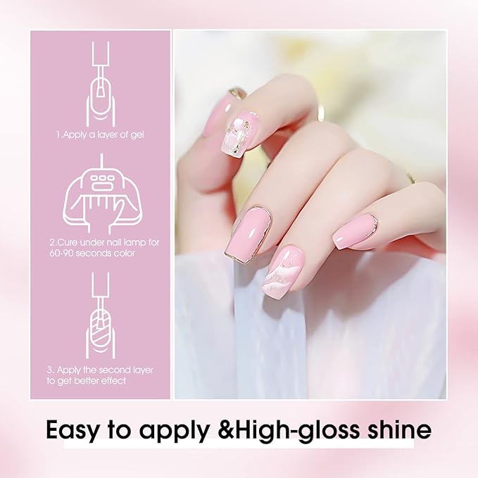 VENALISA Gel Nail Polish, 12ml Nude Pink Color Soak Off UV LED Nail Gel Polish Nail Art Starter Manicure Salon DIY at Home, 0.43 OZ