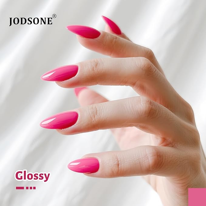 JODSONE Hot Pink Gel Nail Polish 10ml Gel Polish Bright Pink Nail Color Berry Pink Long-Lasting Easy Application Low Odor Need U V Lamp Curing