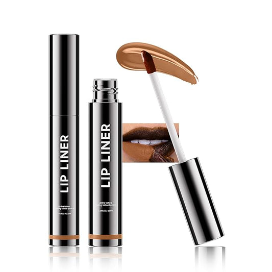 Lip Stain Peel Off, Matte Finish & Waterproof Peel Off Lip Tint Color for Women Lip Contour Makeup, Long-Wear, Easy to Use for A Beauty Lip Look with All Day, Cruelty-Free (#02 Cocoa)