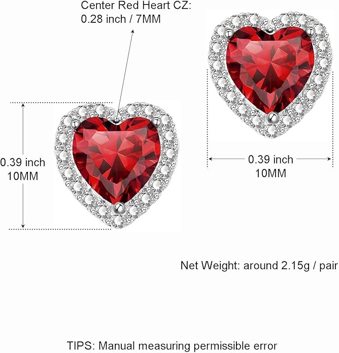 YOMELA Cubic Zirconia Earrings Studs, Halo CZ Birthstone Simulated Diamond Stud Earrings for Women