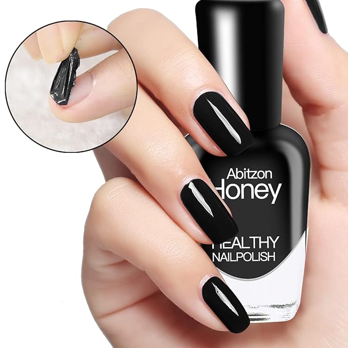 Abitzon NEW Nail Polish Set (10 Bottles) - Non-Toxic Eco-Friendly Easy Peel Off & Quick Dry Water Based Nail Polish
