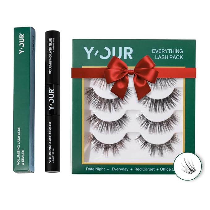 Y’OUR Luxury Lashes Duo | Reusable Lash Cluster with Long-Lasting Lash Glue | Lightweight, Cruelty-Free, Comfortable 4–7 Day Wear | Salon-Quality DIY Lash Extensions at Home for Every Eye Shape