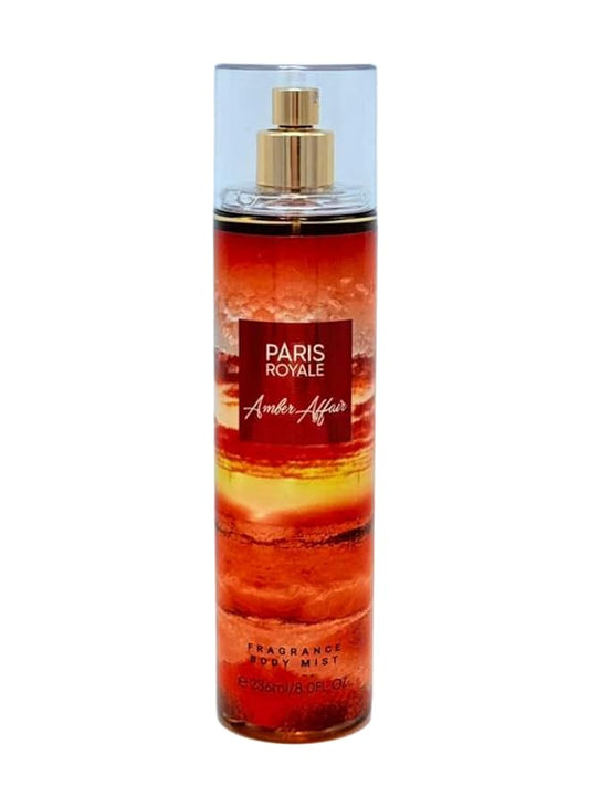 Paris Royal Amber Affair Body Mist for Women, 8 Fl Oz - Warm, Sensual Amber & Spice Fragrance - All-Over Luxurious Body Spray (Amber Affair)